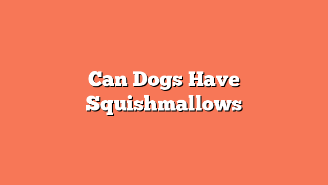 Can Dogs Have Squishmallows