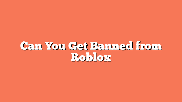 Can You Get Banned from Roblox