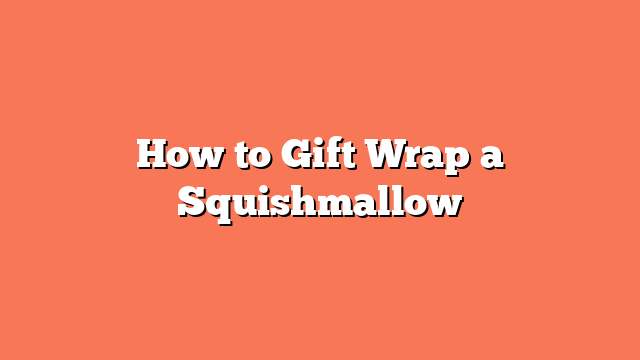 How to Gift Wrap a Squishmallow