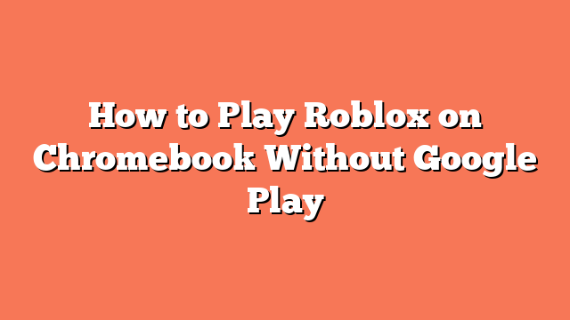 How to Play Roblox on Chromebook Without Google Play