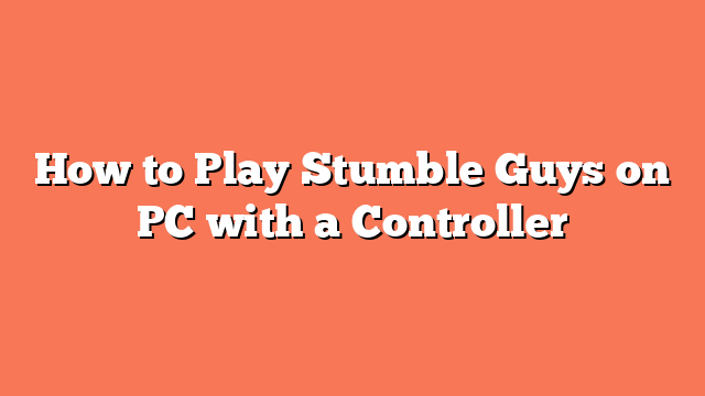 How to Play Stumble Guys on PC with a Controller