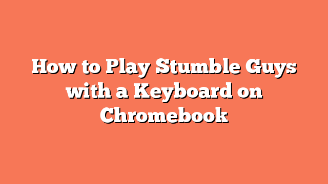 How to Play Stumble Guys with a Keyboard on Chromebook