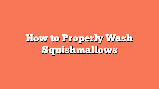 How to Properly Wash Squishmallows