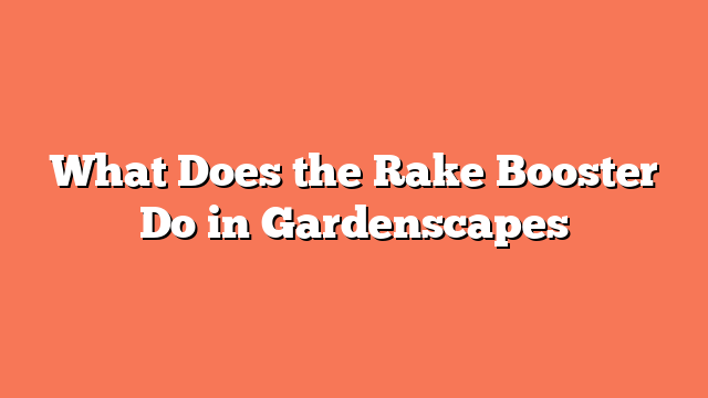 What Does the Rake Booster Do in Gardenscapes