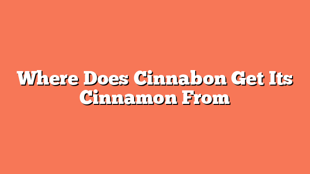 Where Does Cinnabon Get Its Cinnamon From