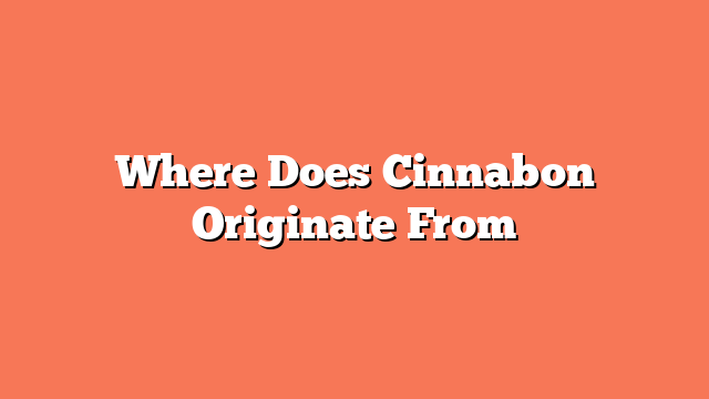 Where Does Cinnabon Originate From