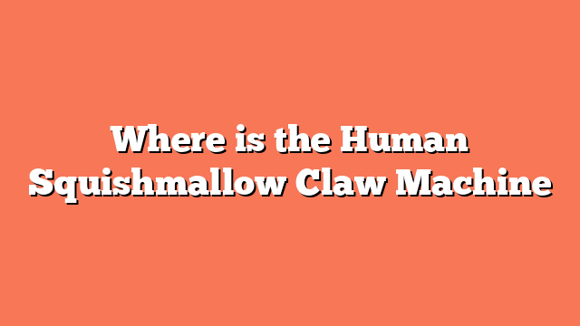 Where is the Human Squishmallow Claw Machine